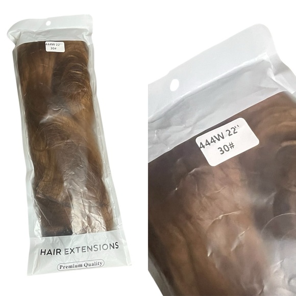Other - NWT Hair Extensions Synthetic Natural Auburn 30# 444W 22” Copper Undertone
